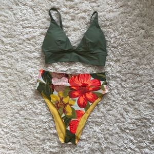 Tropical Aerie Bikini with High-Cut Cheeky Bottoms